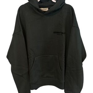 Essentials Black Hoodie Sweater